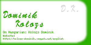 dominik kolozs business card
